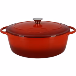 Cocotte ovale 9L en fonte émaillée rouge COLETTE