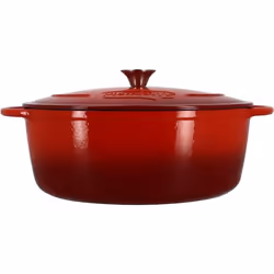 Cocotte ronde 7L en fonte émaillée rouge COLETTE