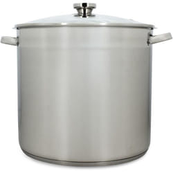 Marmite avec couvercle - MENASTYL - 4615451 - En acier inoxydable - 17 litres - 32 cm - Tous feux dont induction