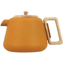 Ogo Living - ogoliving - viggo theiere 1000 ml fonte jaune + poigne et cv bois