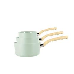 Lot de 3 casseroles revêtement céramique céladon - tous feux CELADON