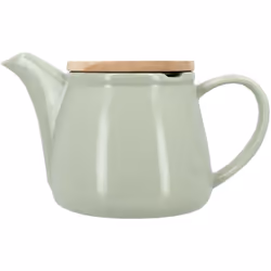 Théière en grès céladon avec couvercle en bois 500ml ANNA