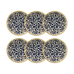 Lot de 6 coupelles à motif bleu en grès 16cm HERACLEE