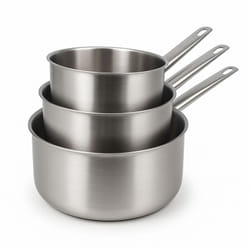 Lot de 3 casseroles en acier inoxydable - tous feux PROFESSIONNEL