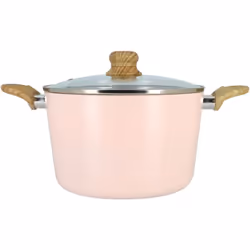 Faitout en revêtement céramique 24cm rose - tous feux COLORAMA