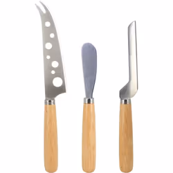 Ce lot de 3 couteaux à fromage avec manche en bois est l'outil essentiel pour tout amateur de fromage. Il allie fonctionnalit ...