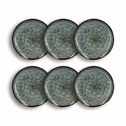Lot 6 assiettes a dessert grenada 20.5cm en gres vert fonce