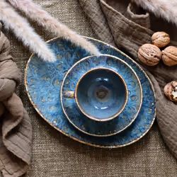 Lot De 6 Tasses Et Soucoupes En Porcelaine, Venus - Vue supplémentaire 2