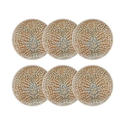 Lot de 6 assiettes à dessert en grès 20cm  AMBRE