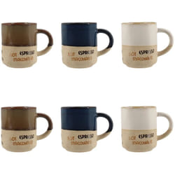 Lot de 6 tasses assorties macchiato 20cl MACCHIATO