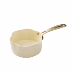 Casserole en aluminium recyclé beige 18cm en forme de fleur DAHLIA