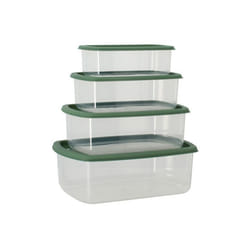 Lot 4 boites conservation en plastique 250ml 500ml 750ml et 1.2l