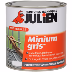 LIVRAISON OFFERTE DES 39€ D’ACHAT ET RETOUR GRATUIT ! Julien minium gris : Le minium gris est un primaire antirouille. Il ass ...