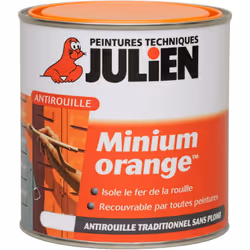 LIVRAISON OFFERTE DES 39€ D’ACHAT ET RETOUR GRATUIT ! Julien minium orange : Le minium orange est un primaire antirouille tra ...