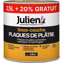 LIVRAISON OFFERTE DES 39€ D’ACHAT ET RETOUR GRATUIT ! Julien sous-couche plaques de plâtres cartonnés : La sous-couche plaque ...