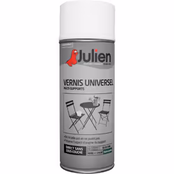 LIVRAISON OFFERTE DES 39€ D’ACHAT ET RETOUR GRATUIT ! JULIEN Vernis Universel Satin L’aérosol vernis universel incolore perme ...