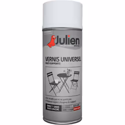 LIVRAISON OFFERTE DES 39€ D’ACHAT ET RETOUR GRATUIT ! JULIEN Vernis Universel Brillant L’aérosol vernis universel incolore pe ...