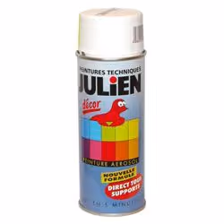 Peinture aérosol Julien blanc neige satiné 400ml