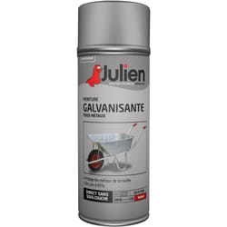 Julien - Peinture aérosol Galvanisation à froid tous métaux - Brillant - 400 ml