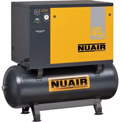 Compresseur d'air à piston NUAIR insonorisé à 64 db, avec une puissance de 5.5 CV et un réservoir de 270 litres. Il offre un  ...