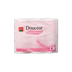 Elegance - 7 Papier wc 6 rouleaux 2plis ouate Belle France - belle france