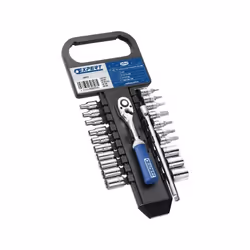 Composition : Douilles 1/4" 6 pans : 4-4,5-5-5,5-6-7-8-9-10-11-12-13-14 mm Douilles tournevis 6 pans : 2-3-4-6 mm Douilles to ...