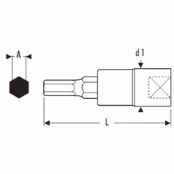 Expert E031907 Support d'embout de tournevis Acier C-V (Chrome-Vanadium) 25,4 / 2 mm (1 / 2") 1 pièce(s)
