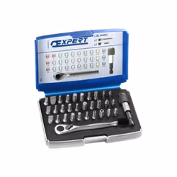 • Embouts fente : 4-5,5-6,5-8 mm. • Embouts Phillips: PH1-PH2-PH3. • Embouts Pozidriv : PZ1-PZ2-PZ3. • Embouts Torx : T8-T10- ...