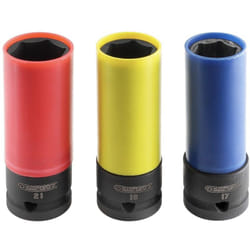 Expert - Jeu de 3 douilles jantes alliages 17, 19, 21 mm - 1/2'' - E194676 - Ce produit de marque stanley est neuf.