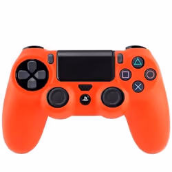 PS4 Coque Housse Silicone Manettes Rouge