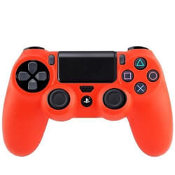 PS4 Coque Housse Silicone Manettes Rouge