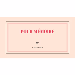 ISBN Bloc «Pour mémoire» (papeterie), Français, 192 pages
