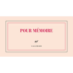 Bloc "Pour mémoire" (papeterie)