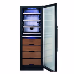 Le Chai LBN1300TV, Refroidisseur de vin thermoélectrique, Pose libre, 122 bouteille(s), G, Lumière intérieure, Noir