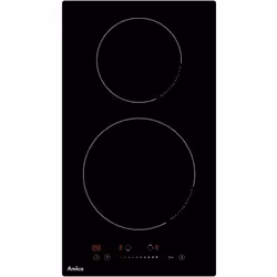 Amica AI2527, Noir, Intégré, 29 cm, Plaque avec zone à induction, Verre, 2 zone(s)