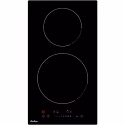 Amica AI2527C, Noir, Intégré, 29 cm, Plaque avec zone à induction, Verre, 2 zone(s)