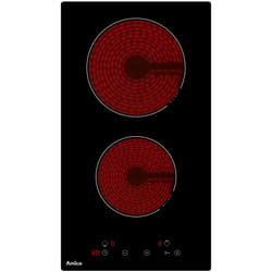 Amica AV2522C plaque Noir Intégré 29 cm Céramique 2 zone(s)