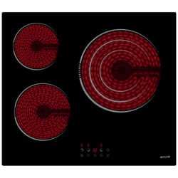 Curtiss BV357TR1 plaque Noir Intégré 59 cm Céramique 3 zone(s)
