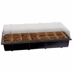 Mini serre avec plaque de culture 100% biodégradable qui peut être découpée. Le pot peut-être planter en terre avec le semis. ...