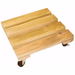 Support à roulettes pour déplacer facilement les objets imposants, tels que des pots de fleurs. Matière : Bois massif Traité  ...