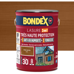 Bondex - Lasure Très Haute Protection Satin 8 ans Finition: Satiné - Couleur: Chêne moyen - Conditionnement: 5L
