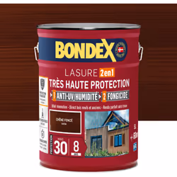 Lasure Très Haute Protection 8 ans - Anti-UV / Anti-Humidité - Bondex - BENEFICES : Protège et décore les bois neufs et ancie ...