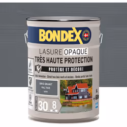 Lasure Opaque Très Haute Protection 8 ans - Anti-UV/Humidité et Fongicide - Bondex - BENEFICES : Protège, décore et rénove to ...