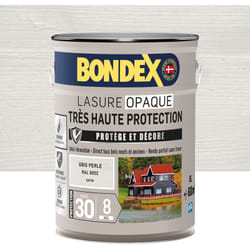 Bondex - Lasure Opaque Très Haute Protection 8 ans - 5L - Gris Perle ral 9002 - Satin