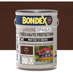 Bondex - Lasure Opaque Très Haute Protection 8 ans - 5L - Brun ral 8011 - Satin