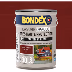 Description générale La lasure opaque très haute protection Bondex offre une solution idéale pour protéger, décorer et rénove ...