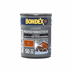 Description commerciale Lasure microporeuse acrylique d'aspect satiné protège et décore tous les bois, jusqu'à 12 ans. Indice ...