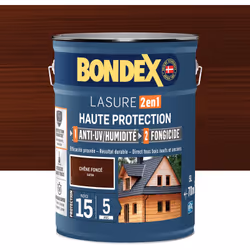 Bondex - Lasure 2 en 1 Haute Protection - 5L - Chêne Foncé