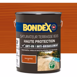 Bondex - Saturateur Terrasse Bois Haute Protection - Mat - 5L - Teck
