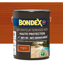 Bondex - Saturateur Terrasse Bois Haute Protection - Mat - 5L - Teck